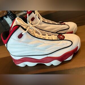 Jordan pro strong “white gym red”